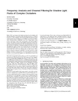 FrequencyAnalysisandShearedFilteringforShadowLightFieldsofComplexOcclu