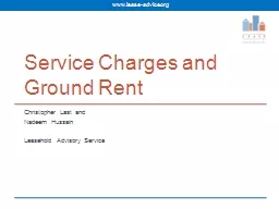 Service Charges and Ground Rent