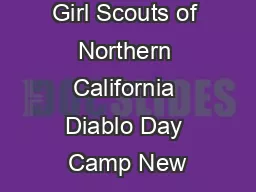 Girl Scouts of Northern California Diablo Day Camp New
