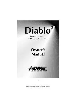 Diablo AMX  AT  Owners Manual   Standard Feature Life