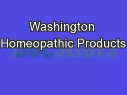 Washington Homeopathic Products