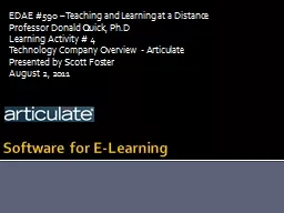 Software for E-Learning