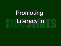 Promoting Literacy in