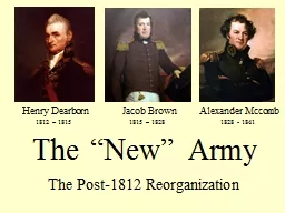 The “New” Army