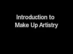 Introduction to Make Up Artistry
