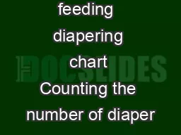 feeding  diapering chart Counting the number of diaper
