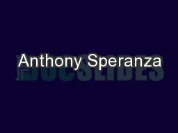 Anthony Speranza
