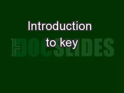 Introduction to key