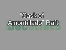 “Cask of Amontillado” Raft
