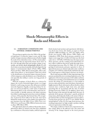 Shock-Metamorphic Effects in Rocks and Minerals