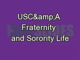 USC&A Fraternity and Sorority Life