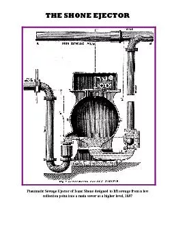 Pneumatic Sewage Ejector of Isaac Shone designed to lift sewage from a