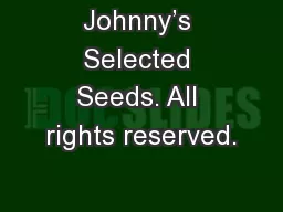 Johnny’s Selected Seeds. All rights reserved.