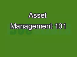 Asset Management 101