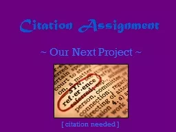 Citation Assignment