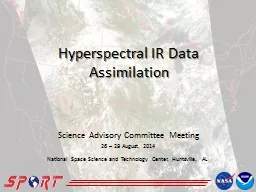 Hyperspectral IR Data Assimilation