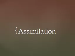 Assimilation