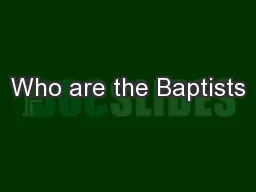 Who are the Baptists