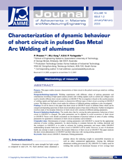 Characterization of dynamic behaviour of short circuit in pulsed Gas M