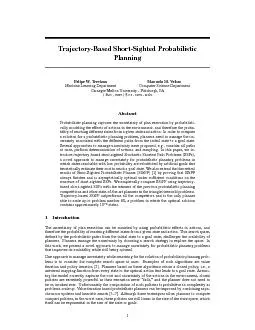 Trajectory-BasedShort-SightedProbabilisticPlanning