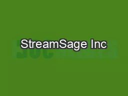 StreamSage Inc
