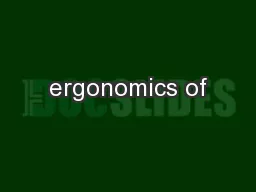 ergonomics of