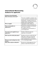 International Showcasing