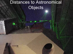 Distances to Astronomical Objects
