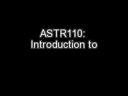 ASTR110: Introduction to