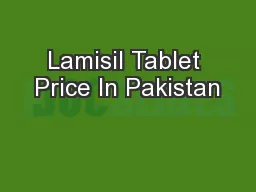 Lamisil Tablet Price In Pakistan