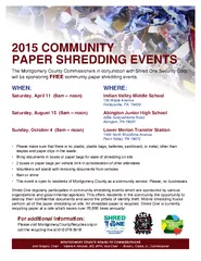 PAPER SHREDDING EVENTS
