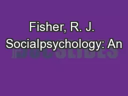 Fisher, R. J. Socialpsychology: An