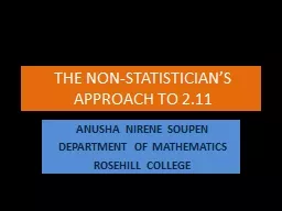THE NON-STATISTICIAN’S APPROACH TO 2.11