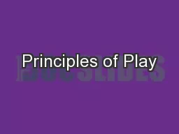 Principles of Play