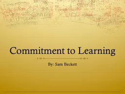 Commitment to Learning