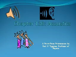 Chapter 13B: Acoustics