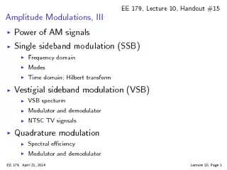AmplitudeModulations,III