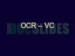 OCR – VC