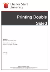 Printing DoubleSidedWritten by:Education and Training TeamCustomer Ser