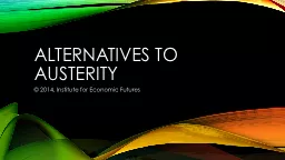 Alternatives To Austerity