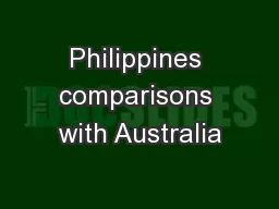 Philippines comparisons with Australia