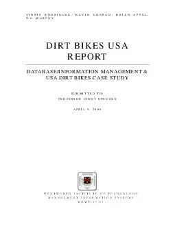 DIRT BIKES USA REPORT DATABASEINFORMATION MANAGEMENT