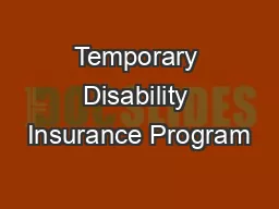 Temporary Disability Insurance Program