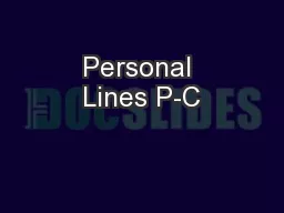 Personal Lines P-C