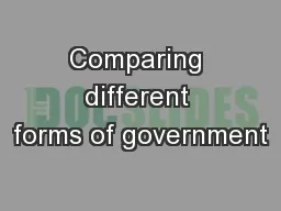 Comparing different forms of government