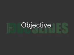Objective: