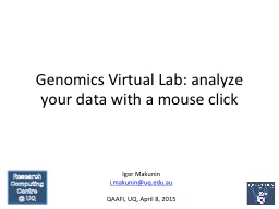 Genomics Virtual Lab: