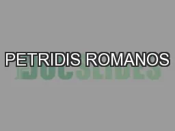 PETRIDIS ROMANOS