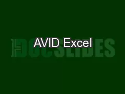 AVID Excel