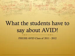 What the students have to say about AVID!